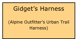 Gidget’s Harness

(Alpine Outfitter’s Urban Trail Harness)